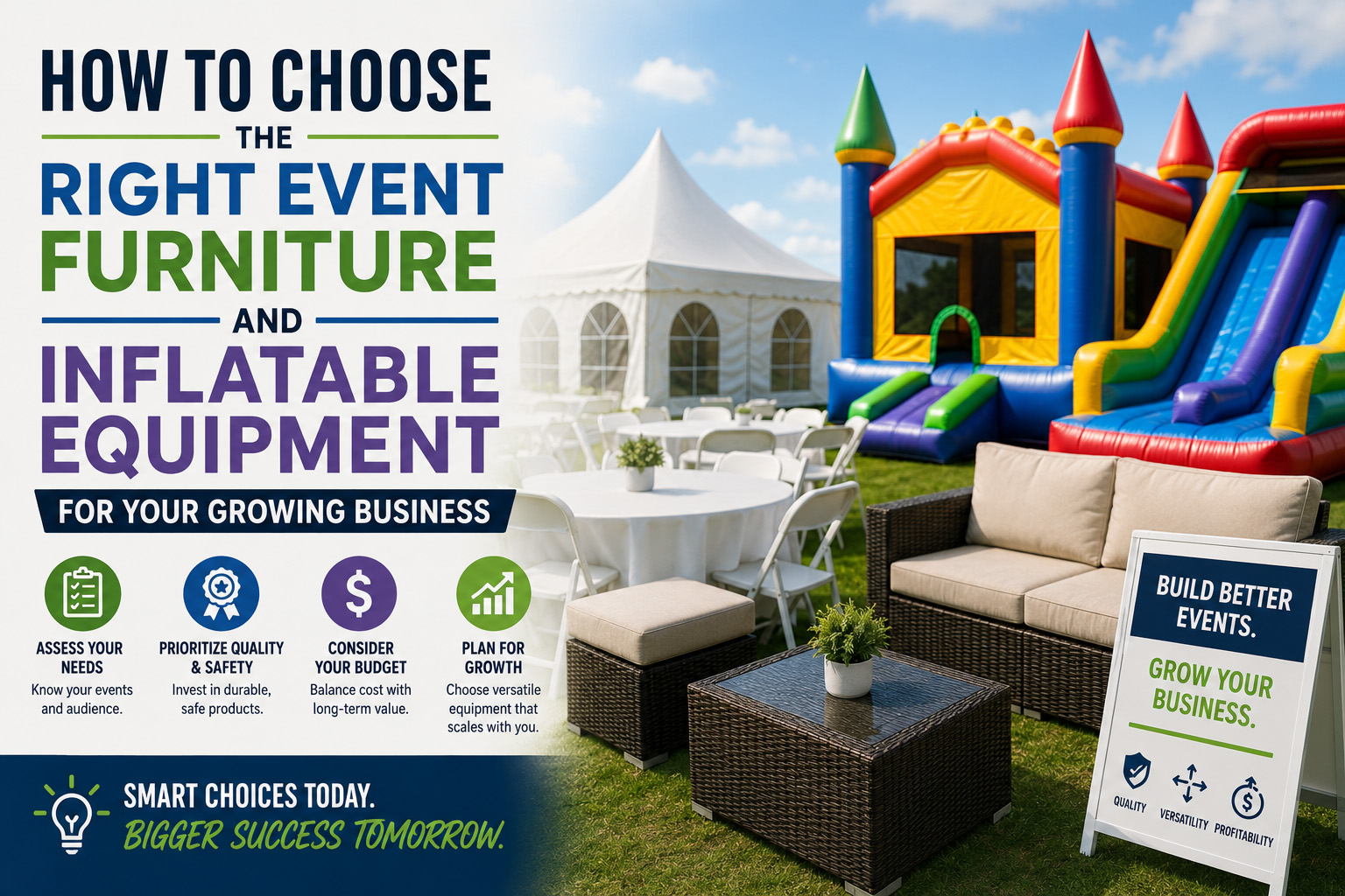 How to Choose the Right Event Furniture and Inflatable Equipment for Your Growing Business